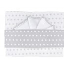 Set Lenzuola Andy & Helen per Maxi Culla Ricamato F1 Stelle Grigio