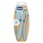 Chicco Cucchiaio Morbido in Silicone 6m+Bi-Pack Azzurro