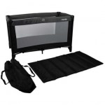 NANIA Lettino da viaggio SODA - Dalla nascita fino a 15 kg + Borsa per il trasporto - Black/grey