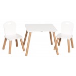 Set Tavolo in Legno con 2 Sedie FreeON Athena Bianco