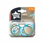 Tommee Tippee Set 02 Succhietti Moda 6-18 Mesi Boy Azzurro in Silicone