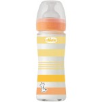 Biberon Benessere Chicco 240ml Vetro Flusso Lento Orange Neutro