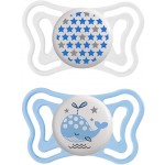 Succhietto Chicco Physio Forma Light Glow Silicone Balena Azzurro 2-6 m
