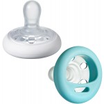 Succhietto Tommee Tippee 2 Pz Simile al Seno Materno 0-6m Bianco Azzurro
