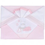 Set Lenzuola Andy & Helen per Culla Ricamato 3 pz Rosa