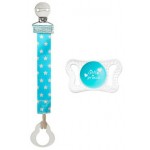 Succhietto Chicco Micrò 0-2m + Fashion Clip Azzurro