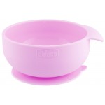 Ciotola Chicco in Silicone Rosa