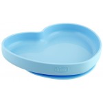 Piatto Chicco in Silicone Cuore Azzurro