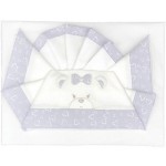 Set Lenzuola Andy & Helen per Maxi Culla Ricamato D52 3 pz Grigio
