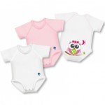 Set 3 Body Cotone J Bimbi 4Season Gufo Rosa 0-36 mesi