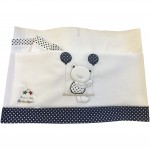 Set Lenzuola Andy & Helen per Carrozzina Cotone D73 3 pz Blu