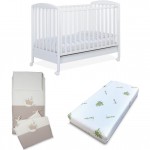 Set Lucy Foppapedretti Bianco (Lettino + Completo Piumone + Materasso)