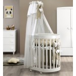 Culla Trasformabile in Lettino Co-Sleep Montessori Cuoricini Leonardo Bianco