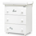 Cassettiera Fasciatoio Baby Fashion Love Bianco Grigio