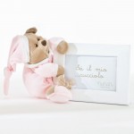 Portafoto Legno Nanan Puccio Bianco Rosa 18 x 13 cm