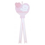 Fiocco Nascita Andy & Helen Orsetto Cuore Rosa