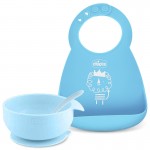 Set Pappa Chicco Easy Start in Silicone Azzurro 6m+