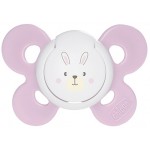 Succhietto Chicco Physio Comfort Silicone Coniglietto Rosa Bianco 0-6m 