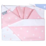 Set Lenzuola Andy & Helen per Carrozzina Fantasia F1 3 pz Rosa