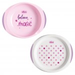 Set Piatti Chicco Baby's Dish Set Rosa 2 pz