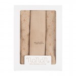 Set 3 pz Mussola Nanan All Over Lettering 80 x 80 cm Beige