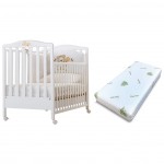 Kit Lettino Azzurra Design Web Bianco + Materasso