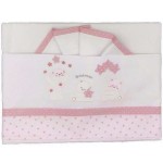 Set Lenzuola Andy & Helen per Maxi Culla Ricamato D43 3 pz Rosa