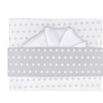 Set Lenzuola Andy & Helen per Maxi Culla Ricamato F1 Stelle Grigio