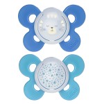 Succhietto Chicco Physio Comfort Night Silicone 2pz Blu Celeste 16-36m