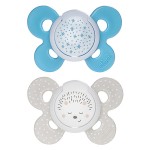 Succhietto Chicco Physio Comfort Night Silicone 2pz Celeste Beige16-36m