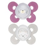 Succhietto Chicco Physio Comfort Night Silicone 2pz Rosa Beige 16-36m