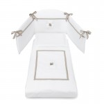 Completo Piumone Erbesi Dudù Bianco Tortora