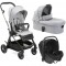 Trio Chicco One4Ever Light Silverleaf con Seggiolino Auto Kory Black