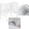 Lettino Culla Co-Sleeping Picci Lella + Materasso e Tessile Foglia Grigio