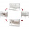 Lettino Evolutivo Co-Sleeping Pali Flippy Bianco (Trasformabile da Culla a Lettino a Divanetto a Poltroncina + 2 Materassi + 2 Completi Piumone)
