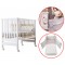 Lettino Culla Contact Azzurra Design Bianco + Materasso + Completo Piumone Bianco Rosa