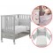 Lettino Culla Contact Azzurra Design Grigio + Materasso + Completo Piumone Bianco Grigio