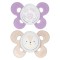 Succhietto Chicco Physio Comfort Silicone 2pz Lilla Beige 6-16m