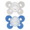 Succhietto Chicco Physio Comfort Night Silicone 2pz Beige Blu 16-36m