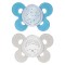 Succhietto Chicco Physio Comfort Night Silicone 2pz Celeste Beige16-36m