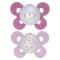 Succhietto Chicco Physio Comfort Night Silicone 2pz Rosa Lilla 16-36m