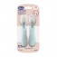 Set Posate Chicco Metal Cutlery in Acciaio 18M+ Azzurro