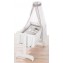 Culla a Dondolo Alvi Sina Bianco + Set Biancheria Elefant Beige