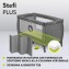 Lionelo Stefi Plus Box / Lettino da viaggio pieghevole 2 liveli 0-3 anni Grey White