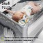 Lionelo Stefi Plus Box / Lettino da viaggio pieghevole 2 liveli 0-3 anni Grey White