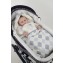 ANDY & HELEN Sacco passeggio multifunzione per ovetto, seggiolino auto e carrozzina. Double face stelle panna-beige