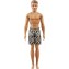 Bambola Barbie Ken Beach Bionda Costume Geometrico