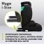 Lionelo Hugo I-Size Seggiolino Auto ISOFIX Sporty Black Red 100-150 cm