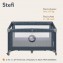 Lionelo Stefi Lettino da campeggio pieghevole con materasso 0-3 anni Blue Grey