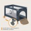 Lionelo Stefi Lettino da campeggio pieghevole con materasso 0-3 anni Blue Grey
